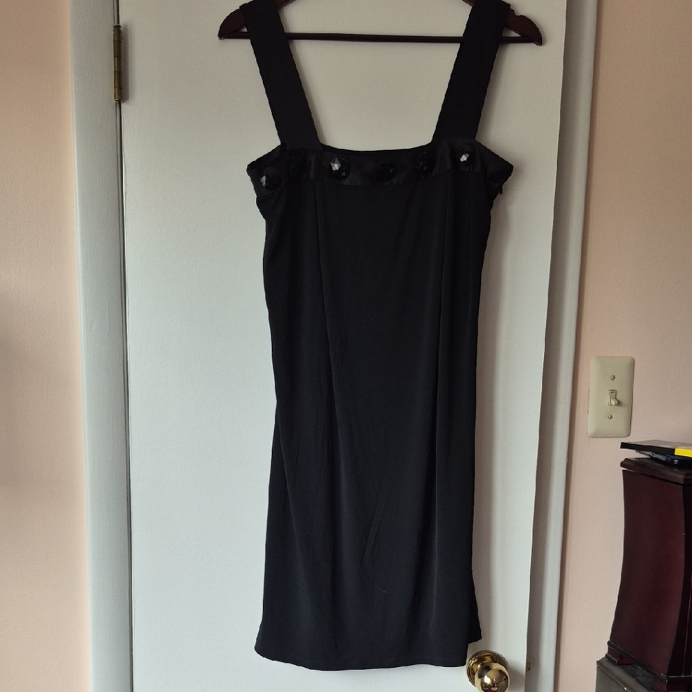 Max & Cleo Black Mini Dress with Wide Straps